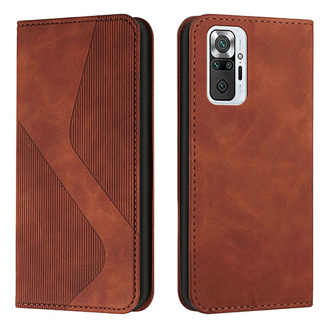 Coque Portefeuille Livre Cuir Etui Clapet H03X pour Xiaomi Redmi Note 10 Pro 4G Marron