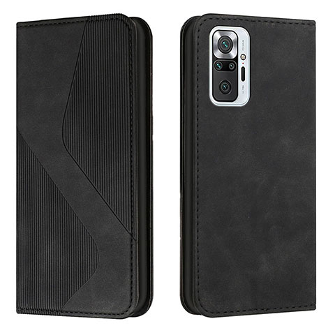 Coque Portefeuille Livre Cuir Etui Clapet H03X pour Xiaomi Redmi Note 10 Pro 4G Noir