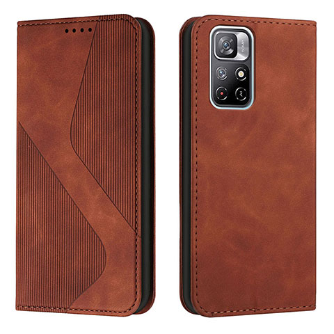 Coque Portefeuille Livre Cuir Etui Clapet H03X pour Xiaomi Redmi Note 11 5G Marron