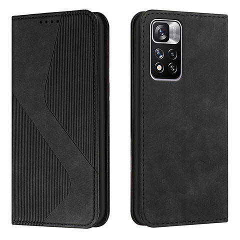 Coque Portefeuille Livre Cuir Etui Clapet H03X pour Xiaomi Redmi Note 11 Pro+ Plus 5G Noir