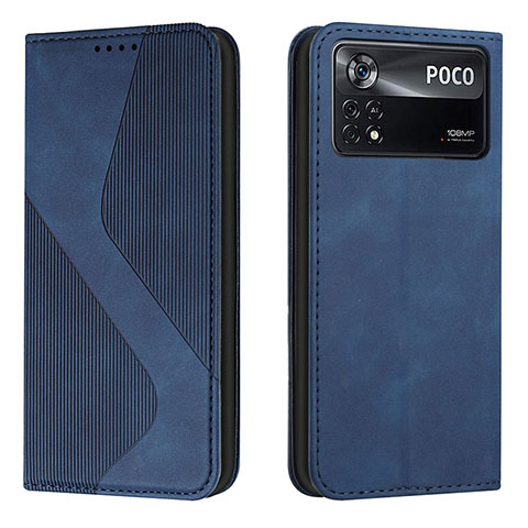 Coque Portefeuille Livre Cuir Etui Clapet H03X pour Xiaomi Redmi Note 11E Pro 5G Bleu