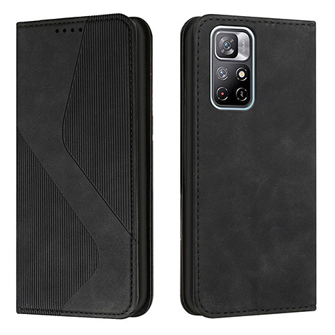 Coque Portefeuille Livre Cuir Etui Clapet H03X pour Xiaomi Redmi Note 11S 5G Noir