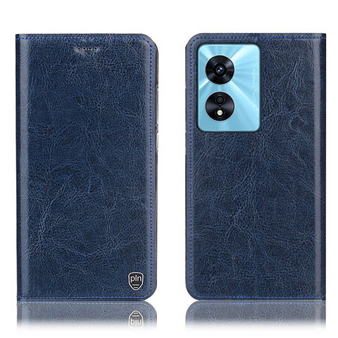 Coque Portefeuille Livre Cuir Etui Clapet H04P pour Oppo A38 Bleu