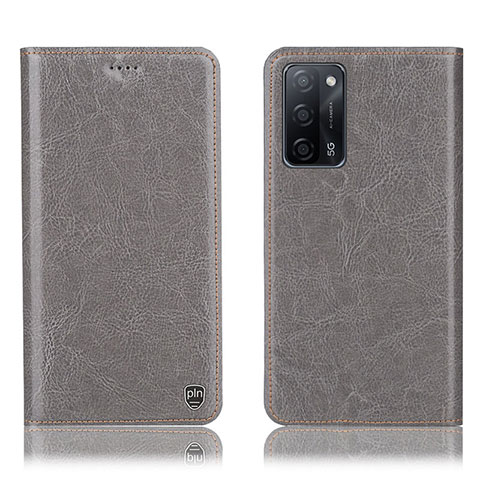 Coque Portefeuille Livre Cuir Etui Clapet H04P pour Oppo A53s 5G Gris