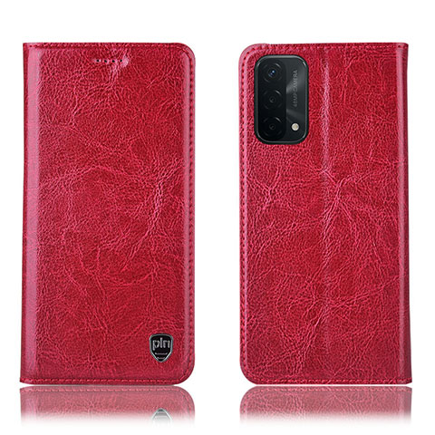 Coque Portefeuille Livre Cuir Etui Clapet H04P pour Oppo A54 5G Rouge