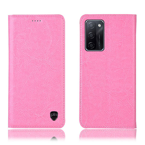 Coque Portefeuille Livre Cuir Etui Clapet H04P pour Oppo A55S 5G Rose