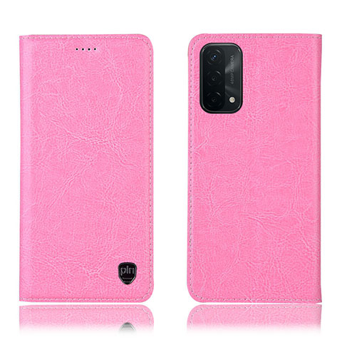 Coque Portefeuille Livre Cuir Etui Clapet H04P pour Oppo A93 5G Rose