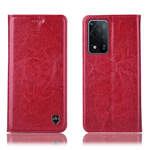 Coque Portefeuille Livre Cuir Etui Clapet H04P pour Oppo A93s 5G Rouge