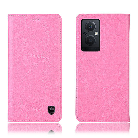 Coque Portefeuille Livre Cuir Etui Clapet H04P pour Oppo F21s Pro 5G Rose