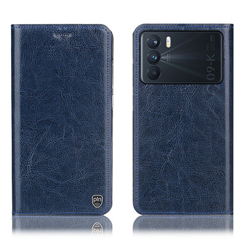 Coque Portefeuille Livre Cuir Etui Clapet H04P pour Oppo K9 Pro 5G Bleu