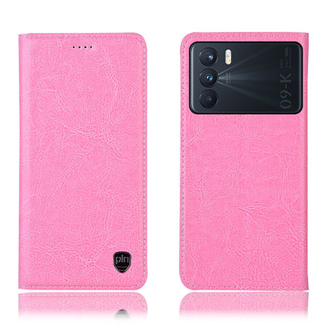 Coque Portefeuille Livre Cuir Etui Clapet H04P pour Oppo K9 Pro 5G Rose