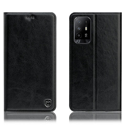 Coque Portefeuille Livre Cuir Etui Clapet H04P pour Oppo Reno5 Z 5G Noir