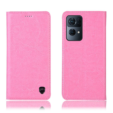 Coque Portefeuille Livre Cuir Etui Clapet H04P pour Oppo Reno7 Pro 5G Rose