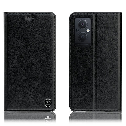 Coque Portefeuille Livre Cuir Etui Clapet H04P pour Oppo Reno8 Lite 5G Noir