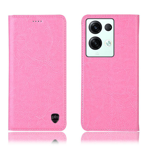 Coque Portefeuille Livre Cuir Etui Clapet H04P pour Oppo Reno8 Pro+ Plus 5G Rose