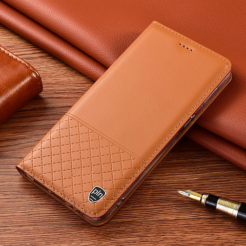 Coque Portefeuille Livre Cuir Etui Clapet H04P pour Samsung Galaxy S22 Plus 5G Orange