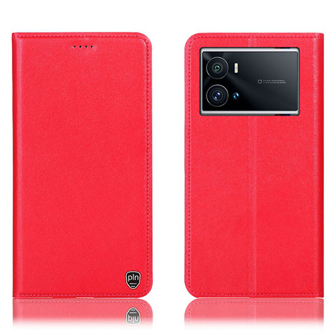 Coque Portefeuille Livre Cuir Etui Clapet H04P pour Vivo iQOO 9 Pro 5G Rouge