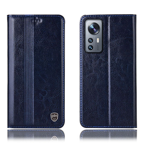 Coque Portefeuille Livre Cuir Etui Clapet H04P pour Xiaomi Mi 12 Lite 5G Bleu