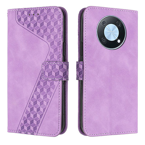 Coque Portefeuille Livre Cuir Etui Clapet H04X pour Huawei Enjoy 50 Pro Violet