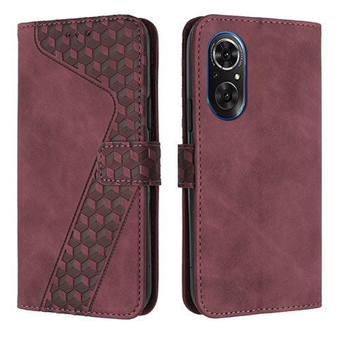 Coque Portefeuille Livre Cuir Etui Clapet H04X pour Huawei Honor 50 SE 5G Rouge