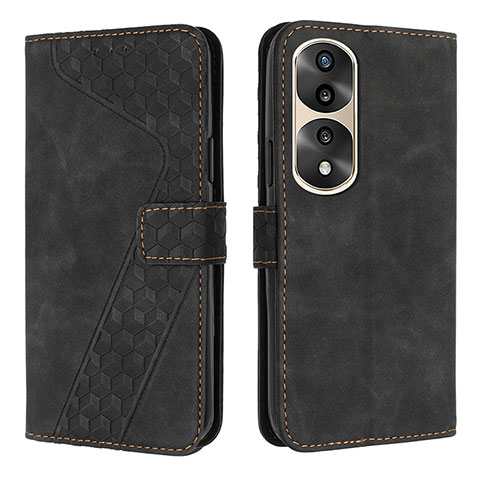 Coque Portefeuille Livre Cuir Etui Clapet H04X pour Huawei Honor 70 Pro 5G Noir