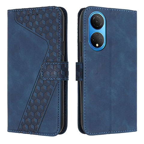 Coque Portefeuille Livre Cuir Etui Clapet H04X pour Huawei Honor X7 Bleu