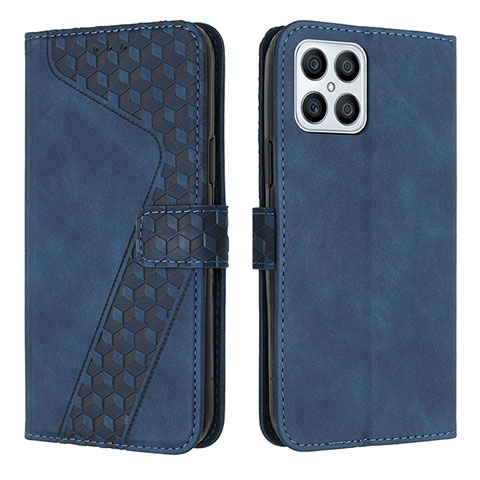 Coque Portefeuille Livre Cuir Etui Clapet H04X pour Huawei Honor X8 4G Bleu