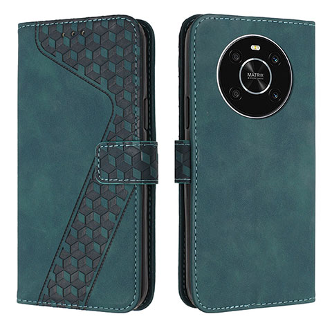 Coque Portefeuille Livre Cuir Etui Clapet H04X pour Huawei Honor X9 4G Vert