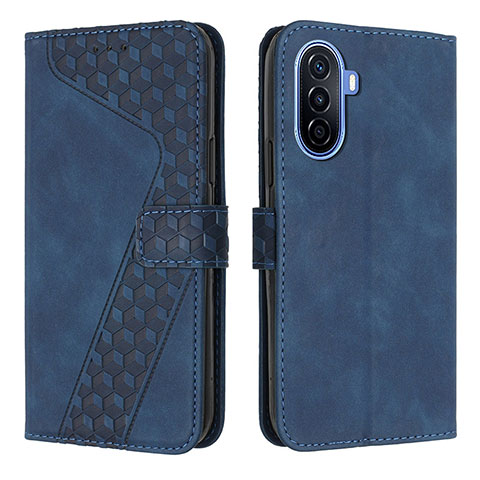 Coque Portefeuille Livre Cuir Etui Clapet H04X pour Huawei Nova Y70 Plus Bleu