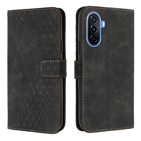 Coque Portefeuille Livre Cuir Etui Clapet H04X pour Huawei Nova Y70 Plus Noir