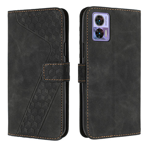 Coque Portefeuille Livre Cuir Etui Clapet H04X pour Motorola Moto Edge 30 Lite 5G Noir