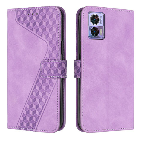 Coque Portefeuille Livre Cuir Etui Clapet H04X pour Motorola Moto Edge 30 Lite 5G Violet