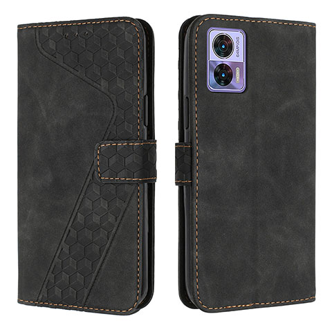 Coque Portefeuille Livre Cuir Etui Clapet H04X pour Motorola Moto Edge 30 Neo 5G Noir