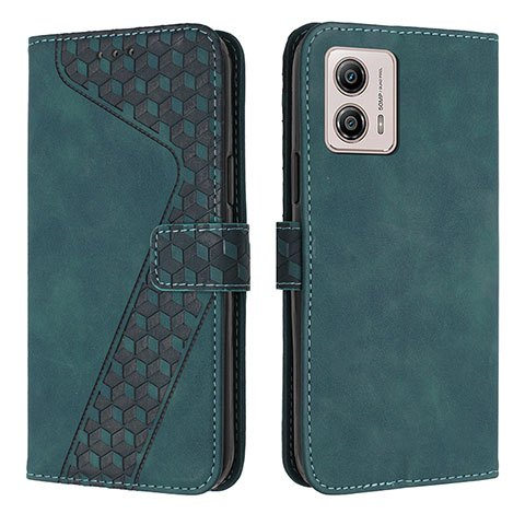 Coque Portefeuille Livre Cuir Etui Clapet H04X pour Motorola Moto G53j 5G Vert