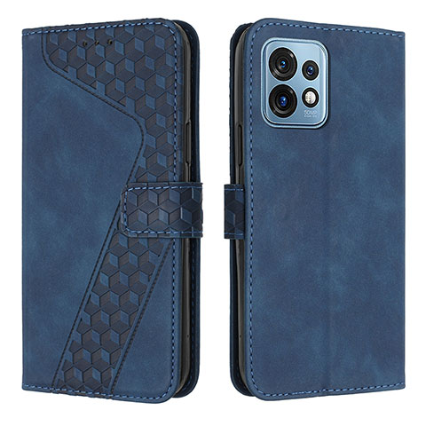 Coque Portefeuille Livre Cuir Etui Clapet H04X pour Motorola Moto X40 5G Bleu