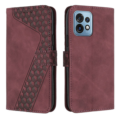 Coque Portefeuille Livre Cuir Etui Clapet H04X pour Motorola Moto X40 5G Rouge