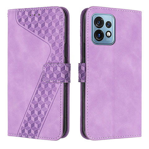 Coque Portefeuille Livre Cuir Etui Clapet H04X pour Motorola Moto X40 5G Violet