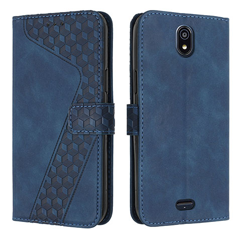 Coque Portefeuille Livre Cuir Etui Clapet H04X pour Nokia C100 Bleu