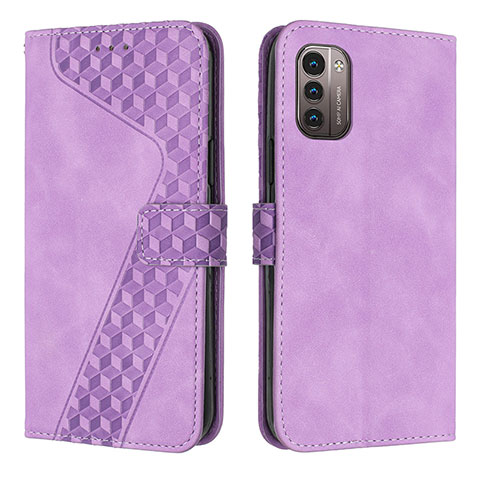 Coque Portefeuille Livre Cuir Etui Clapet H04X pour Nokia G11 Violet