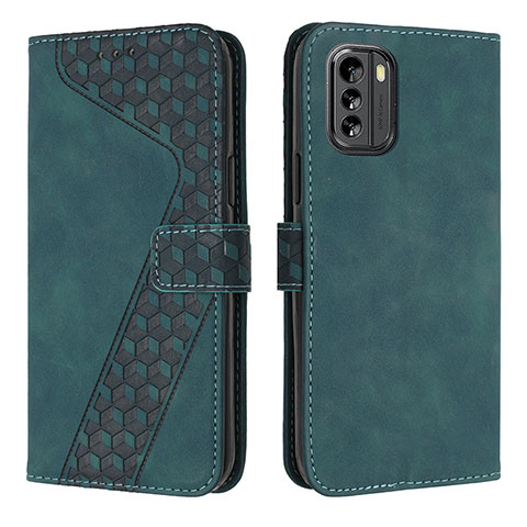 Coque Portefeuille Livre Cuir Etui Clapet H04X pour Nokia G60 5G Vert