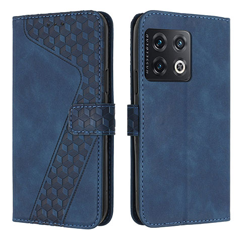 Coque Portefeuille Livre Cuir Etui Clapet H04X pour OnePlus 10T 5G Bleu