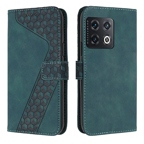 Coque Portefeuille Livre Cuir Etui Clapet H04X pour OnePlus 10T 5G Vert