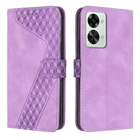 Coque Portefeuille Livre Cuir Etui Clapet H04X pour OnePlus Nord 2T 5G Violet