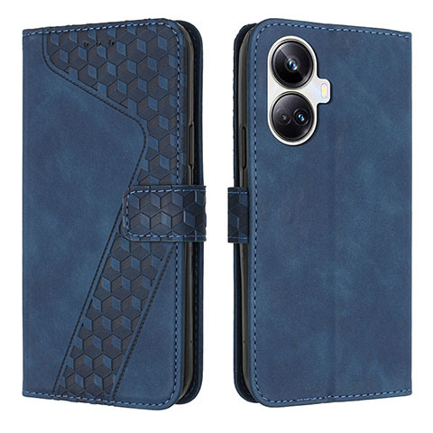 Coque Portefeuille Livre Cuir Etui Clapet H04X pour Realme 10 Pro+ Plus 5G Bleu