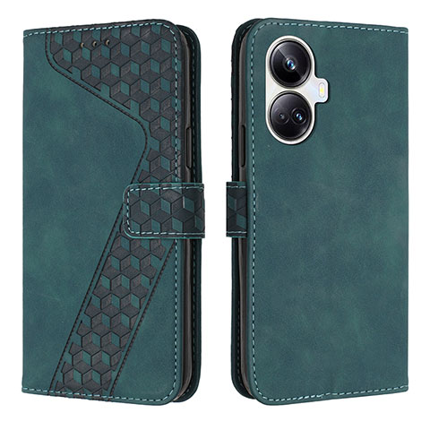 Coque Portefeuille Livre Cuir Etui Clapet H04X pour Realme 10 Pro+ Plus 5G Vert