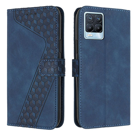 Coque Portefeuille Livre Cuir Etui Clapet H04X pour Realme 8 4G Bleu