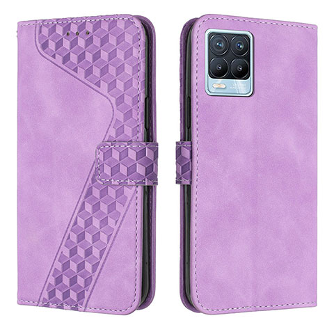 Coque Portefeuille Livre Cuir Etui Clapet H04X pour Realme 8 4G Violet