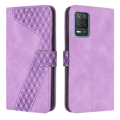 Coque Portefeuille Livre Cuir Etui Clapet H04X pour Realme 8 5G Violet