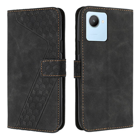 Coque Portefeuille Livre Cuir Etui Clapet H04X pour Realme C30s Noir