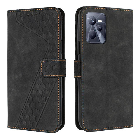 Coque Portefeuille Livre Cuir Etui Clapet H04X pour Realme C35 Noir